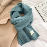 Knitted Scarf Pure Color All-Matching Autumn And Winter Warm Scarf Long Student Scarf Candy Color Bright Basic Korean Style sku image 10