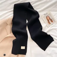 Knitted Scarf Pure Color All-Matching Autumn And Winter Warm Scarf Long Student Scarf Candy Color Bright Basic Korean Style sku image 11