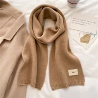 Knitted Scarf Pure Color All-Matching Autumn And Winter Warm Scarf Long Student Scarf Candy Color Bright Basic Korean Style sku image 5