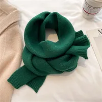 Knitted Scarf Pure Color All-Matching Autumn And Winter Warm Scarf Long Student Scarf Candy Color Bright Basic Korean Style sku image 9