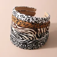 Guanyang Cross-Border Zebra Print Leopard Print Headband European And American Retro Sponge Face Washing Pressure Hairband Simple Fashion Headband Hair Accessories main image 1