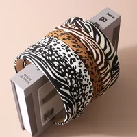 Guanyang Cross-Border Zebra Print Leopard Print Headband European And American Retro Sponge Face Washing Pressure Hairband Simple Fashion Headband Hair Accessories main image 3