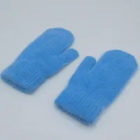 Rabbit Fur Gloves Korean Dongdaemun Winter Warm Women's Bag Finger Fleece-lined Thickened Multi-finger Solid Color Glove Bag Finger Gloves sku image 15