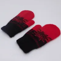Rabbit Fur Gloves Korean Dongdaemun Winter Warm Women's Bag Finger Fleece-lined Thickened Multi-finger Solid Color Glove Bag Finger Gloves sku image 18