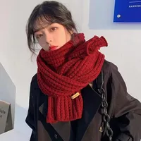 Christmas New Year Series Scarf  New Fashion Warm Knitted Scarf Autumn And Winter Student Couple Gift Shawl main image 4