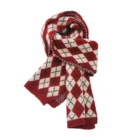 Christmas New Year Series Scarf  New Fashion Warm Knitted Scarf Autumn And Winter Student Couple Gift Shawl sku image 4