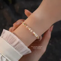 S925 Sterling Silver Irregular Colorful Ball Bracelet Female Simple And Fresh Cute Sweet Design Ins Style Bracelet main image 3