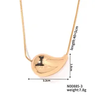 Modern Style Classic Style Water Droplets 304 Stainless Steel Plating K Gold Plated Women's Pendant Necklace sku image 1
