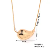 Modern Style Classic Style Water Droplets 304 Stainless Steel Plating K Gold Plated Women's Pendant Necklace sku image 3