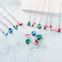 Casual Elegant Cute Letter 304 Stainless Steel Copper Enamel Plating K Gold Plated Women's Pendant Necklace main image 1