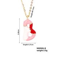 Casual Elegant Cute Letter 304 Stainless Steel Copper Enamel Plating K Gold Plated Women's Pendant Necklace sku image 2