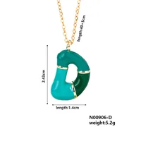 Casual Elegant Cute Letter 304 Stainless Steel Copper Enamel Plating K Gold Plated Women's Pendant Necklace sku image 4