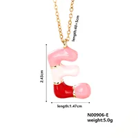 Casual Elegant Cute Letter 304 Stainless Steel Copper Enamel Plating K Gold Plated Women's Pendant Necklace sku image 5