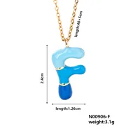 Casual Elegant Cute Letter 304 Stainless Steel Copper Enamel Plating K Gold Plated Women's Pendant Necklace sku image 6