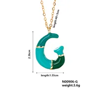 Casual Elegant Cute Letter 304 Stainless Steel Copper Enamel Plating K Gold Plated Women's Pendant Necklace sku image 7