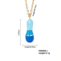 Casual Elegant Cute Letter 304 Stainless Steel Copper Enamel Plating K Gold Plated Women's Pendant Necklace sku image 9