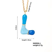 Casual Elegant Cute Letter 304 Stainless Steel Copper Enamel Plating K Gold Plated Women's Pendant Necklace sku image 12