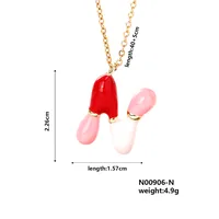 Casual Elegant Cute Letter 304 Stainless Steel Copper Enamel Plating K Gold Plated Women's Pendant Necklace sku image 14