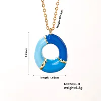 Casual Elegant Cute Letter 304 Stainless Steel Copper Enamel Plating K Gold Plated Women's Pendant Necklace sku image 15