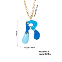 Casual Elegant Cute Letter 304 Stainless Steel Copper Enamel Plating K Gold Plated Women's Pendant Necklace sku image 18