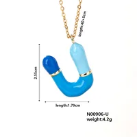 Casual Elegant Cute Letter 304 Stainless Steel Copper Enamel Plating K Gold Plated Women's Pendant Necklace sku image 21