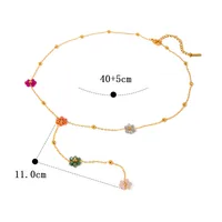 Titanium Steel Sweet Plating Printing Bracelets Necklace sku image 11