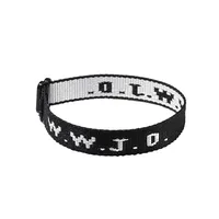 W.W.J.D. Letter Jacquard Printed Wrist Strap Bracelet Ribbon Unisex WWJD Bracelet Adjustable Bracelet main image 4