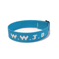 W.W.J.D. Letter Jacquard Printed Wrist Strap Bracelet Ribbon Unisex WWJD Bracelet Adjustable Bracelet sku image 13