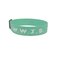 W.W.J.D. Letter Jacquard Printed Wrist Strap Bracelet Ribbon Unisex WWJD Bracelet Adjustable Bracelet sku image 16