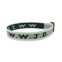 W.W.J.D. Letter Jacquard Printed Wrist Strap Bracelet Ribbon Unisex WWJD Bracelet Adjustable Bracelet sku image 3