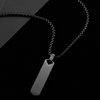 Simple Style Classic Style Geometric Titanium Steel Plating Unisex Pendant Necklace sku image 3