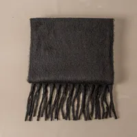 Brown Striped Scarf Women's Autumn And Winter Korean-style Trendy   Winter Warm Imitation Cashmere Windproof Scarf For Students sku image 3