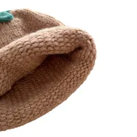 Personality Trendy Child Knitted Hat Funny Big Eyes Curling Woolen Cap New Autumn And Winter Children's Warm Hat Sleeve Cap main image 5