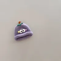 Personality Trendy Child Knitted Hat Funny Big Eyes Curling Woolen Cap New Autumn And Winter Children's Warm Hat Sleeve Cap sku image 3