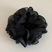 French Rose Manor Soft Yarn Flower Hairband Internet Celebrity 2024 New Sweet Low Ponytail Tie-up Hair Rubber Band For Women main image 3
