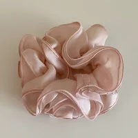 French Rose Manor Soft Yarn Flower Hairband Internet Celebrity 2024 New Sweet Low Ponytail Tie-up Hair Rubber Band For Women sku image 3