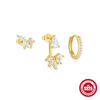 S925 Sterling Silver Diamond Temperamental Fashionmonger Earring Ring/Stud Earring Earrings Suit Best Seller In Europe And America Horse Eye Personalized Ear Clip sku image 6