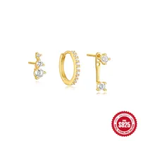 S925 Sterling Silver Diamond Temperamental Fashionmonger Earring Ring/Stud Earring Earrings Suit Best Seller In Europe And America Horse Eye Personalized Ear Clip sku image 2