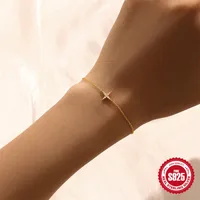 Classic S925 Sterling Silver Diamond Four Eight-Pointed Stars Slim Bracelet Women's Fashion Temperament Commute Hot Selling Element Bracelet Ornament main image 5