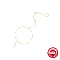 S925 Sterling Silver White Pearl Bracelet Best Seller In Europe And America Light Luxury Temperament All-Match Mitten-Type Bracelet Multi-Layer Twin Bracelet main image 2