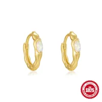 New S925 Sterling Silver Square Diamond Water Drop Chain Earclip Earrings Earrings Best Seller In Europe And America Light Luxury Opal Earrings sku image 5