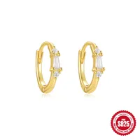 New S925 Sterling Silver Square Diamond Water Drop Chain Earclip Earrings Earrings Best Seller In Europe And America Light Luxury Opal Earrings sku image 3