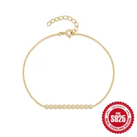 New 925 Sterling Silver Single Row Diamond Temperament Wild Bracelet Internet Celebrity Hot Sale Same Style Niche High-Grade Bracelet For Women main image 4