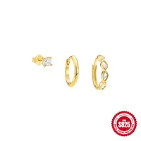 S925 Sterling Silver Classic Pearl Petal Zircon All-Match Suit Earrings Earrings Europe And America Cross Border Hot Sale Stud Earrings sku image 6