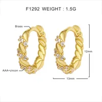 New Classic Diamond Small Round Geometric Earclip Earrings Earrings Europe And America Cross Border Hot Sale Creative Earrings Factory Wholesale main image 2