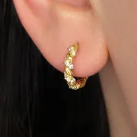 New Classic Diamond Small Round Geometric Earclip Earrings Earrings Europe And America Cross Border Hot Sale Creative Earrings Factory Wholesale main image 6
