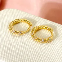 New Classic Diamond Small Round Geometric Earclip Earrings Earrings Europe And America Cross Border Hot Sale Creative Earrings Factory Wholesale main image 1