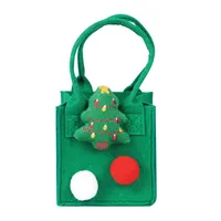 Christmas Cartoon Apple Bag Handheld Canvas Fashionable Holiday Gift Bag For Peaceful Night Apple Packaging Jewelry sku image 2