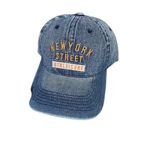 Korean-style Spring And Summer Denim Baseball Cap Women's Washable Old Letter Hat Men's Trendy  Sunscreen Cap main image 5