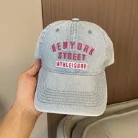 Korean-style Spring And Summer Denim Baseball Cap Women's Washable Old Letter Hat Men's Trendy  Sunscreen Cap sku image 10